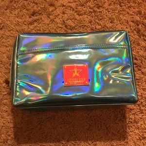 Jeffree Star Cosmetics blue holographic makeup bag